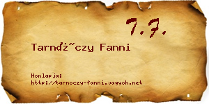 Tarnóczy Fanni névjegykártya